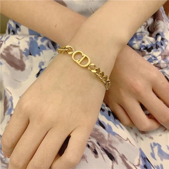 Fancy Stainless Steel stamped Cuban Necklace Bracelet Gold Choker Line - Picture 3 of 11